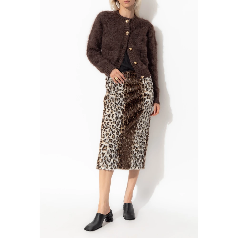 alexander mcqueen Cardigan met logo Brown Dames