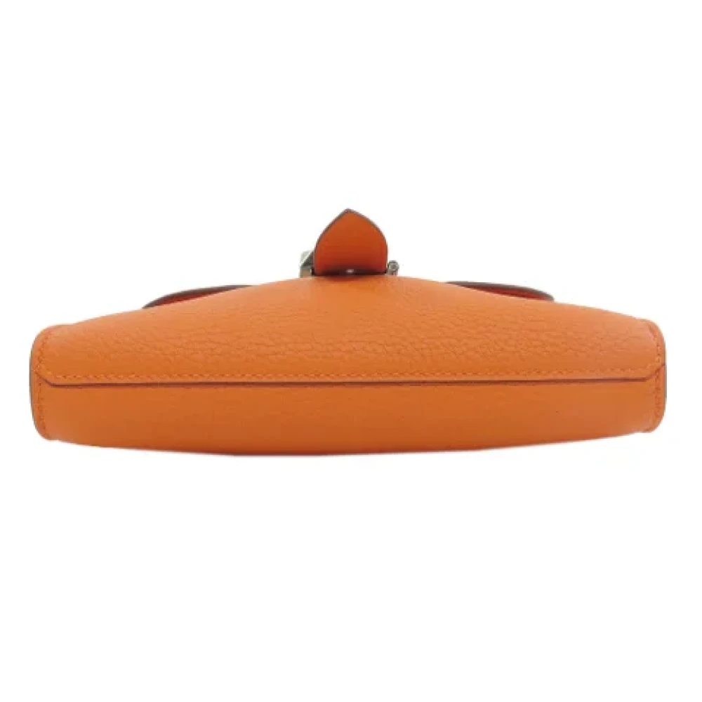 Hermès Vintage Pre-owned Leather shoulder-bags Orange Dames