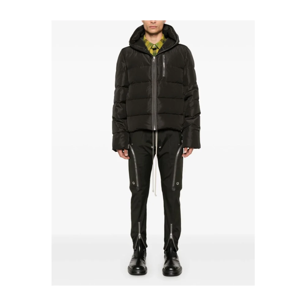 Rick Owens Grijze Donzen Jas met Capuchon Gray Heren