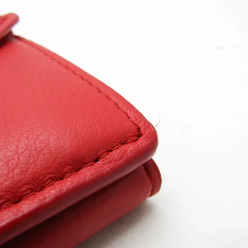 Balenciaga Vintage Pre-owned Leather wallets Red Dames