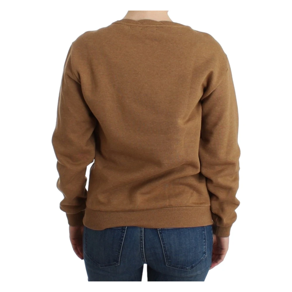 John Galliano Bruine Katoenen Trui met Ronde Hals Brown Dames