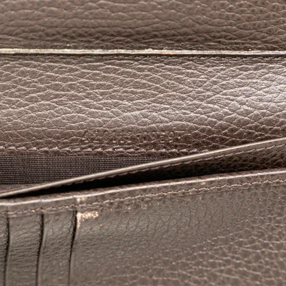 Gucci Vintage Pre-owned Leather wallets Brown Dames