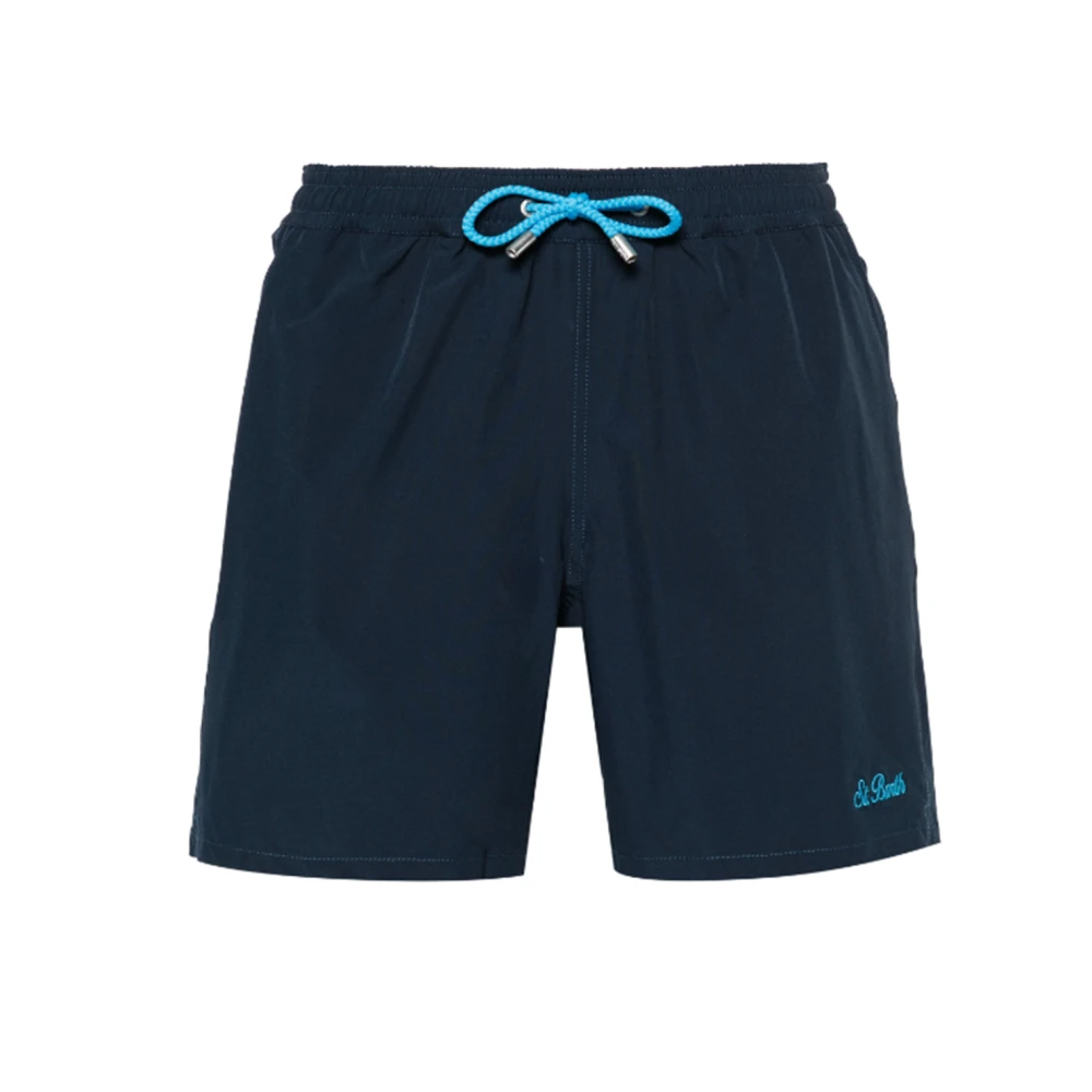 Saint Barth Blauwe Zee Zwemkleding Logo Verstelbare Taille Blue Heren