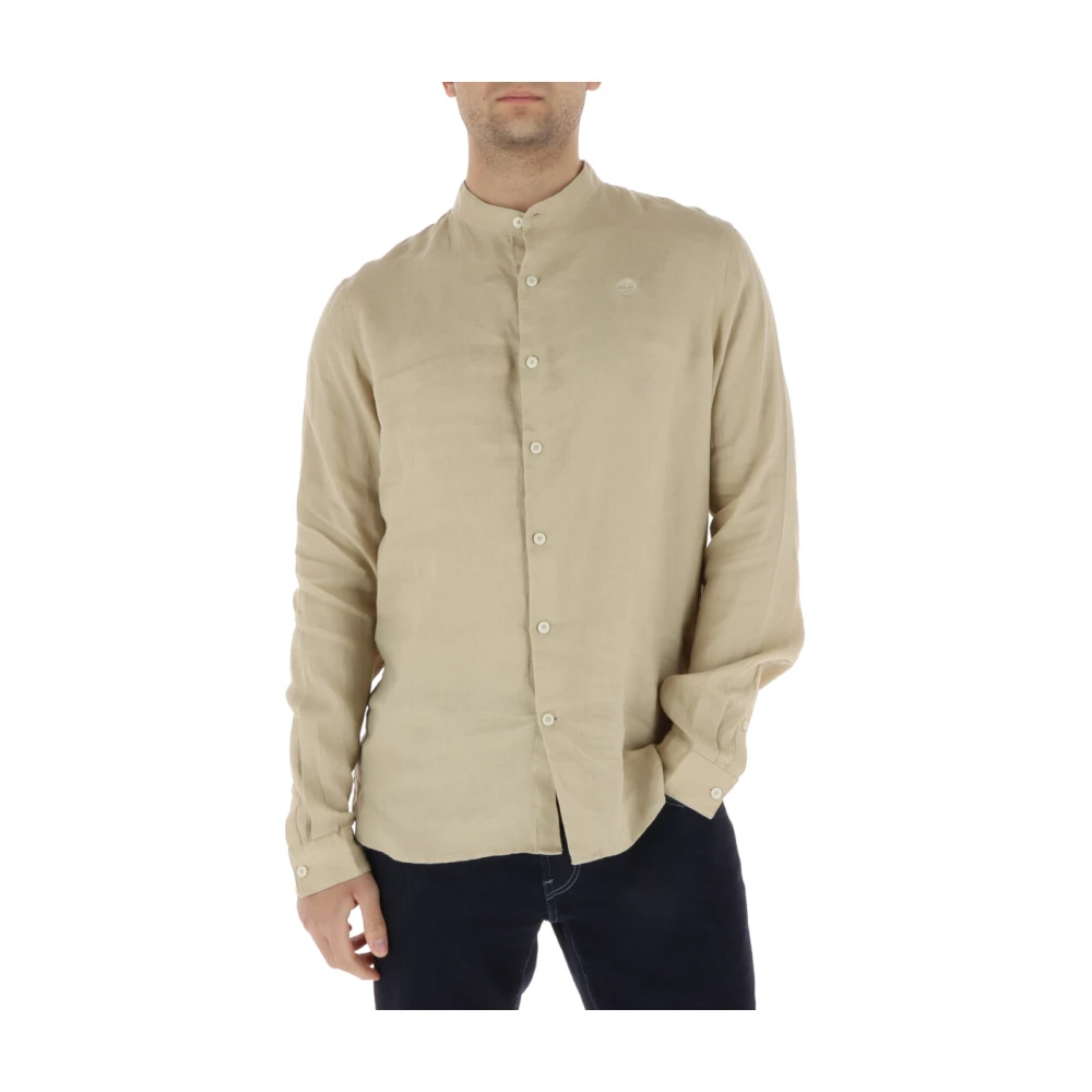 Timberland Beige Mill Brook Linen Shirt - Male - Casual Shirts - 2XL - Shirts
