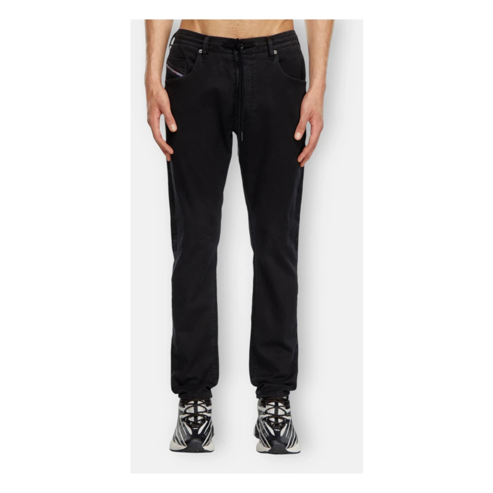 Diesel 2032 D-Krooley-B Jogg Denim Sweat Jeans Black Heren
