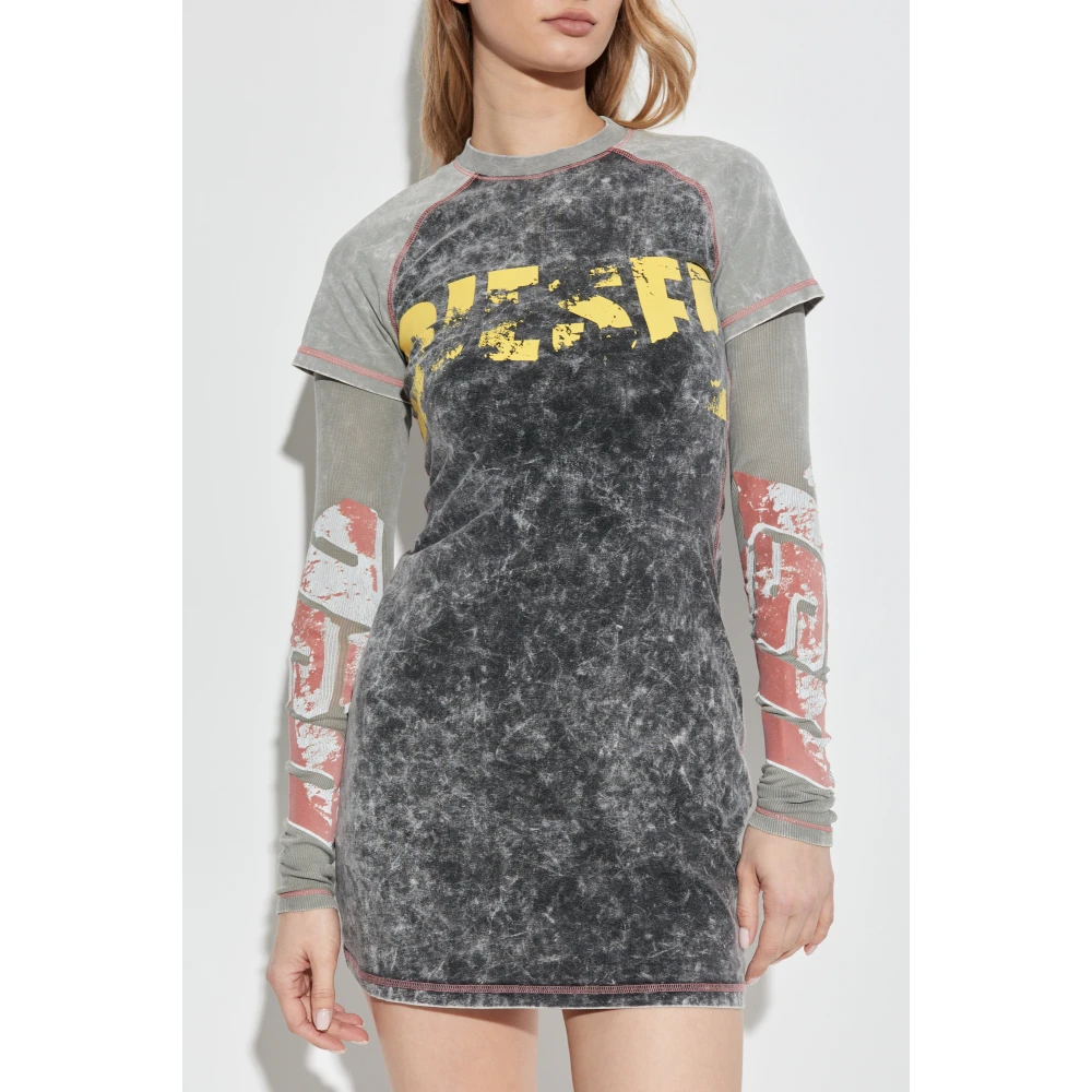 Diesel Jurk D-Buxt-Q1 Gray Dames