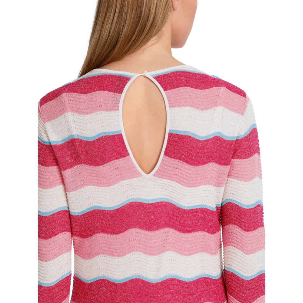 Marc Cain Golfpatroon Gebreide Jurk Multicolor Dames