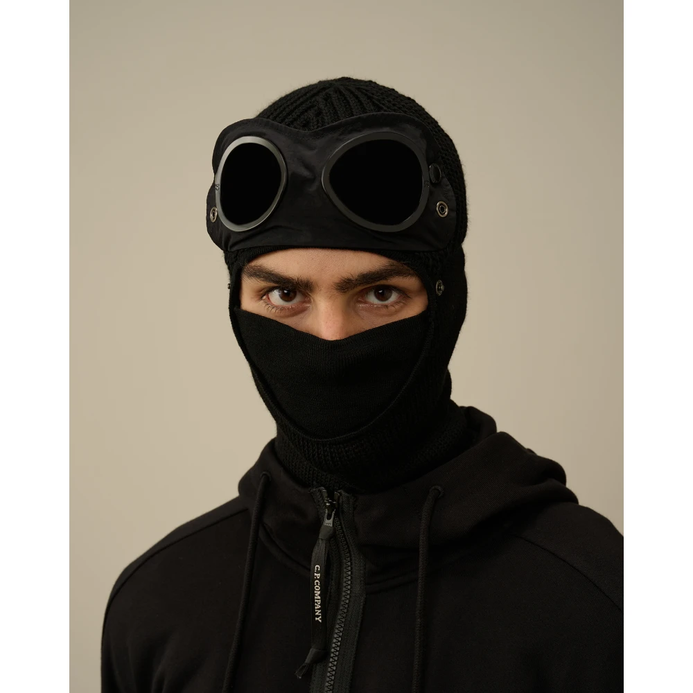C.P. Company Zwarte Goggle Capuchon Black Heren