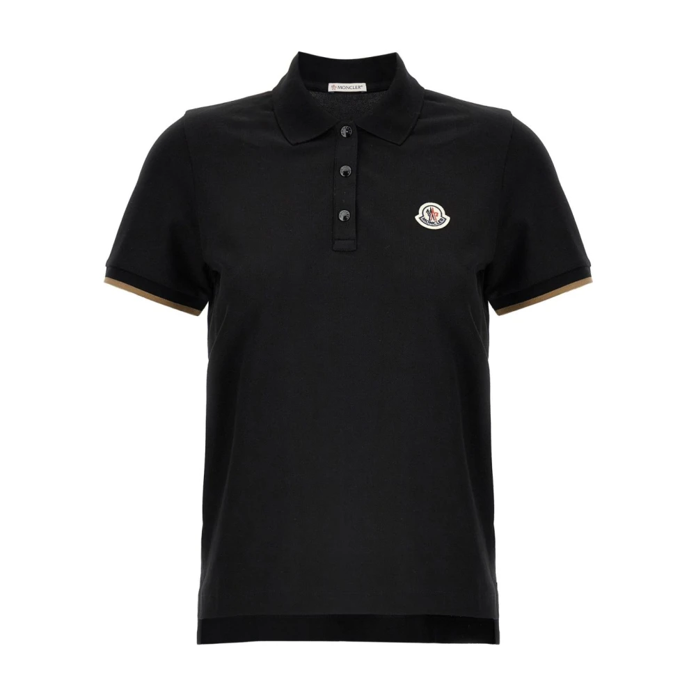 Moncler Black Polo Shirts, Female, S, T-Shirt Women's Clothing