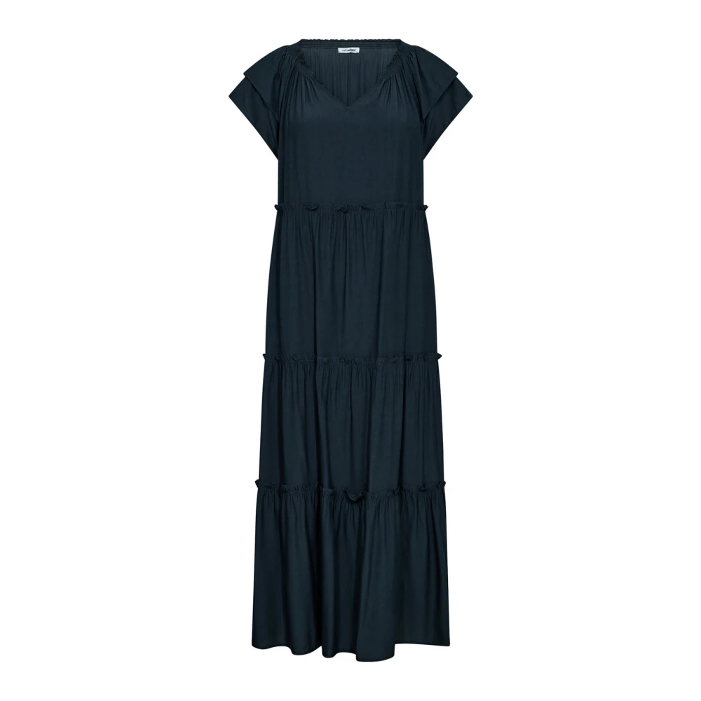 Co'Couture Zonsopgang Jurk met Vrouwelijke Ruchedetails Blue Dames