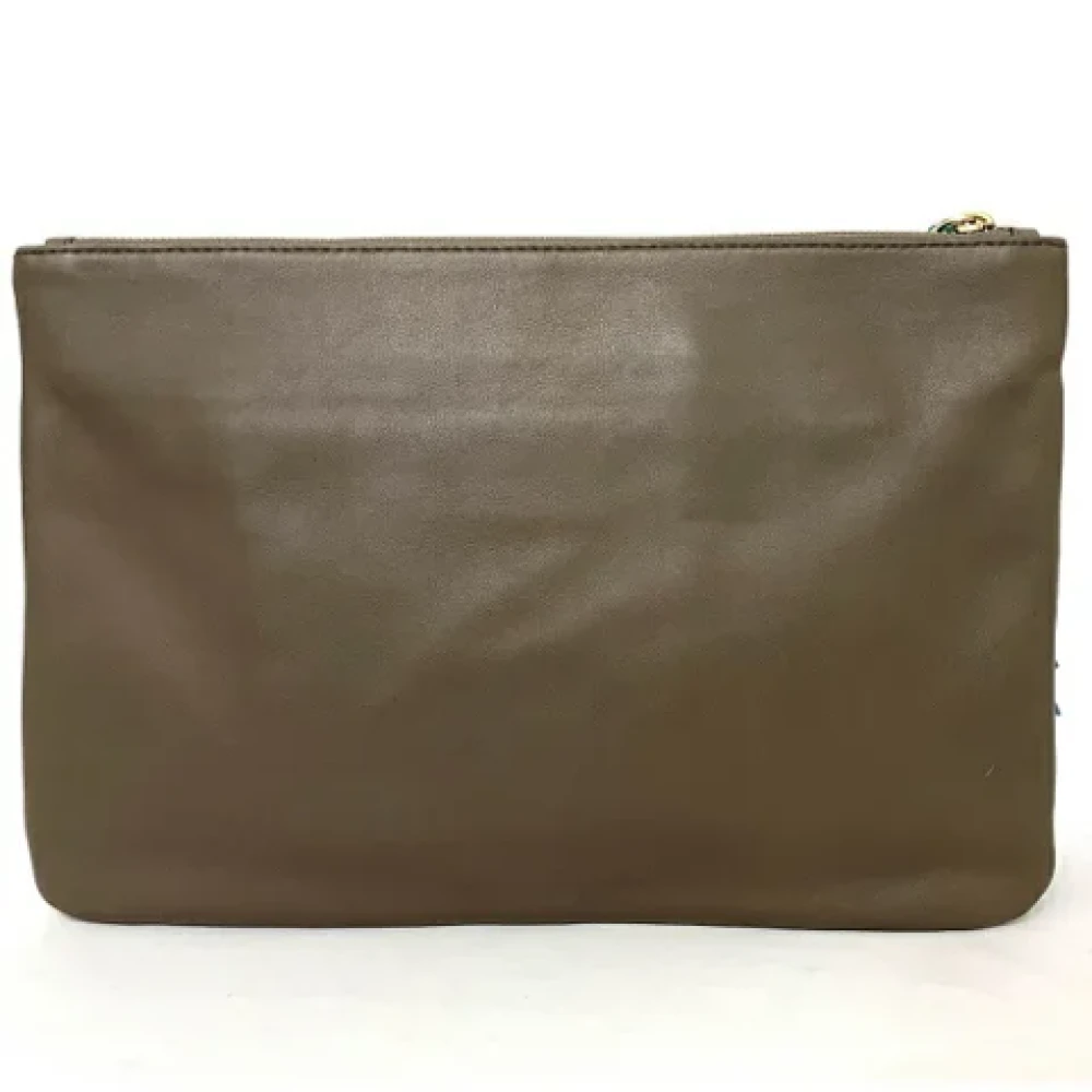 Anya Hindmarch Pre-owned Leather clutches Gray Dames