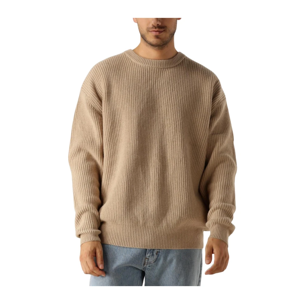 Woodbird Beige Gebreide Trui voor Mannen Beige Heren
