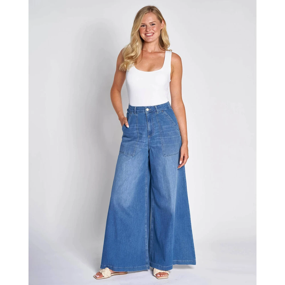 Zhrill Stijlvolle Denim Jeans Blue Dames