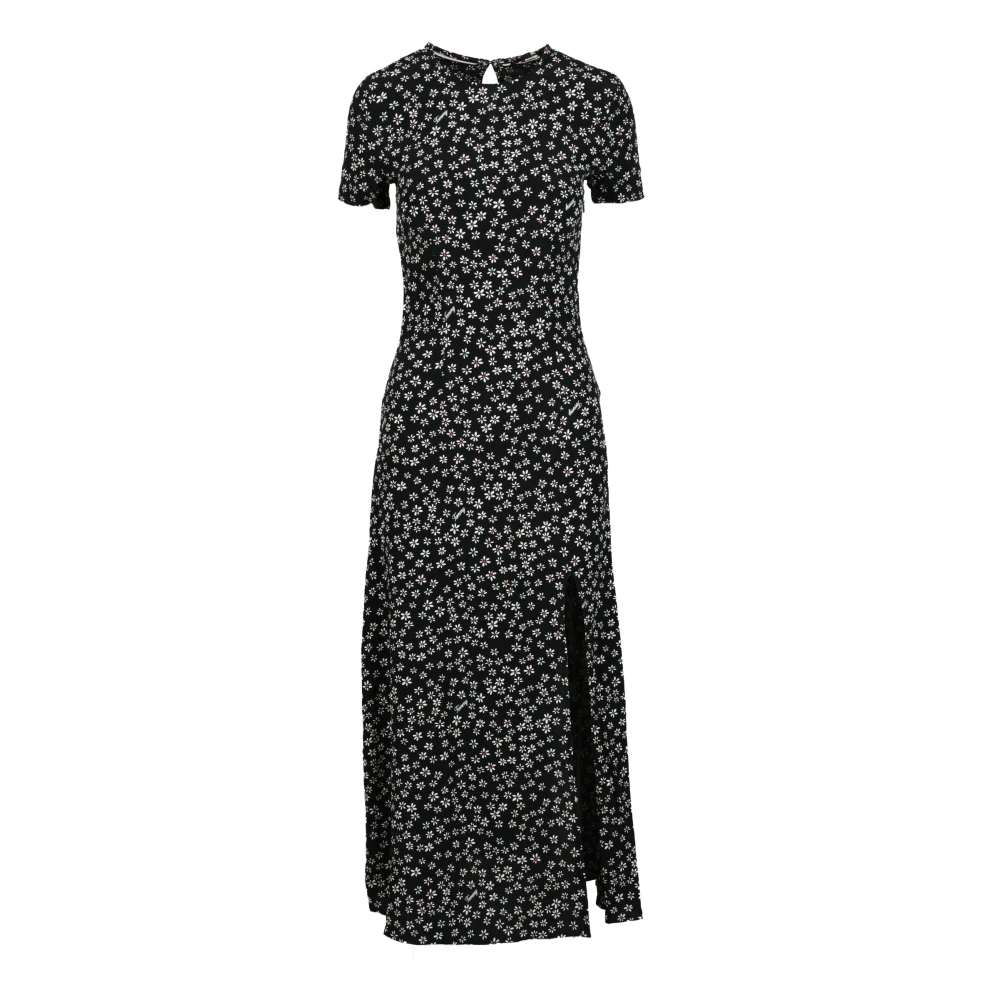 Tommy Jeans Lange jurk met voor split Black Dames