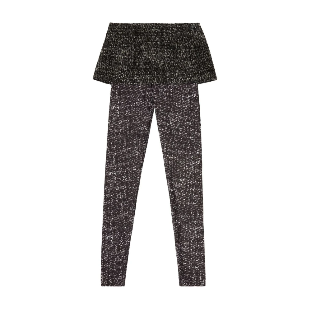 Diesel Women's Black Bouclé Skirt With Leggings