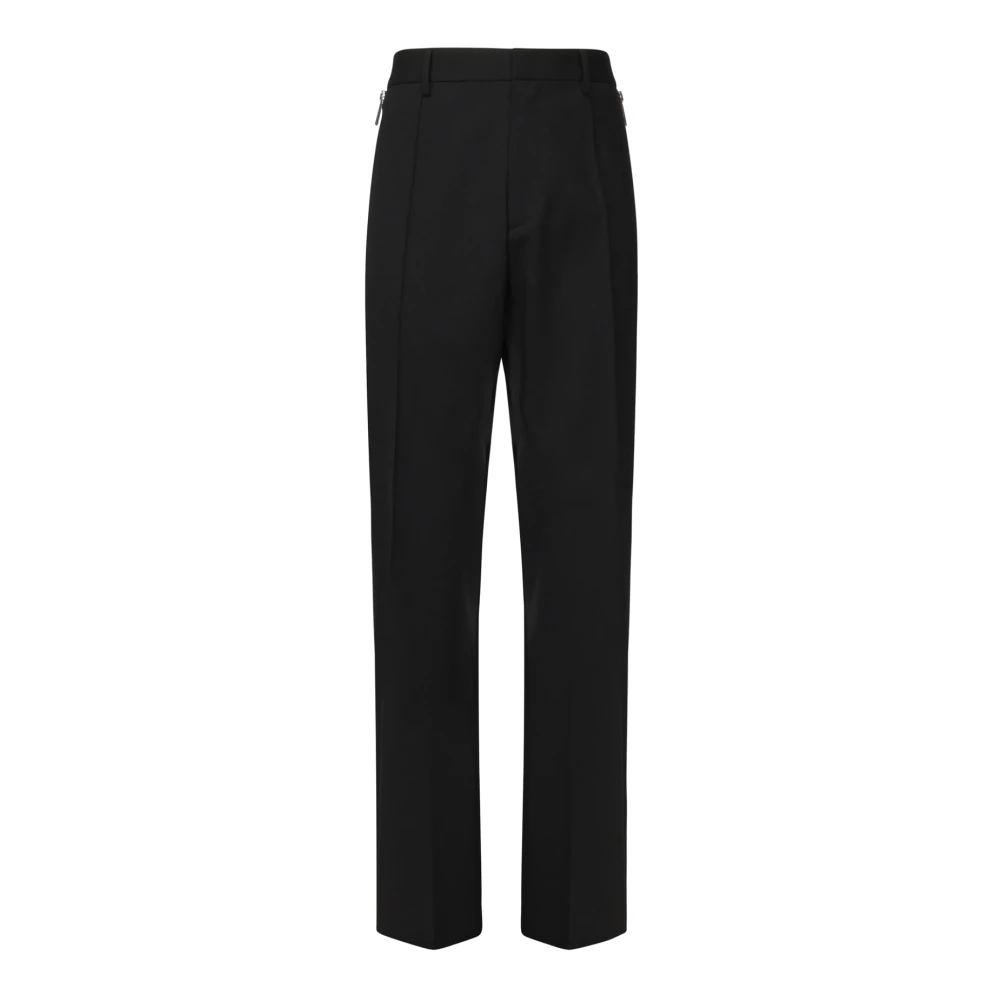 Dsquared2 Men's Black Straight Trousers, L, Stretch Wool Trousers