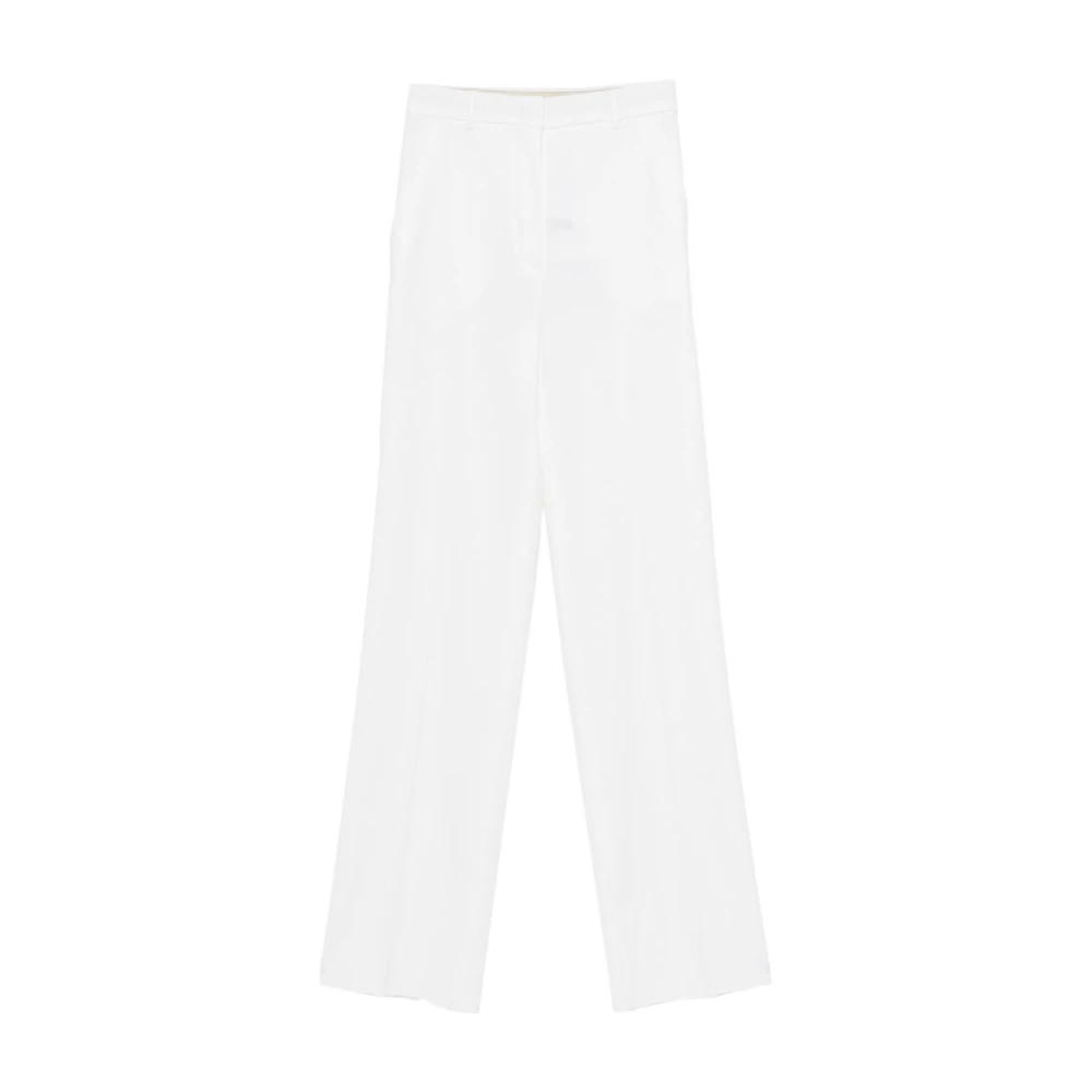 Max Mara Studio White Wide Trousers, Female, 2XS, Quasar Trousers