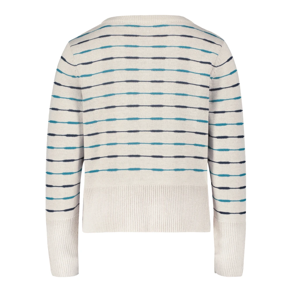 Betty & Co Chunky Gebreide Trui met Ribboorden Multicolor Dames
