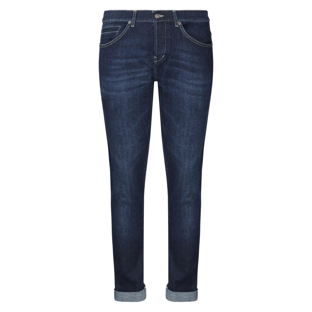 Dondup Blauwe Skinny Fit Jeans Lage taille Blue Heren