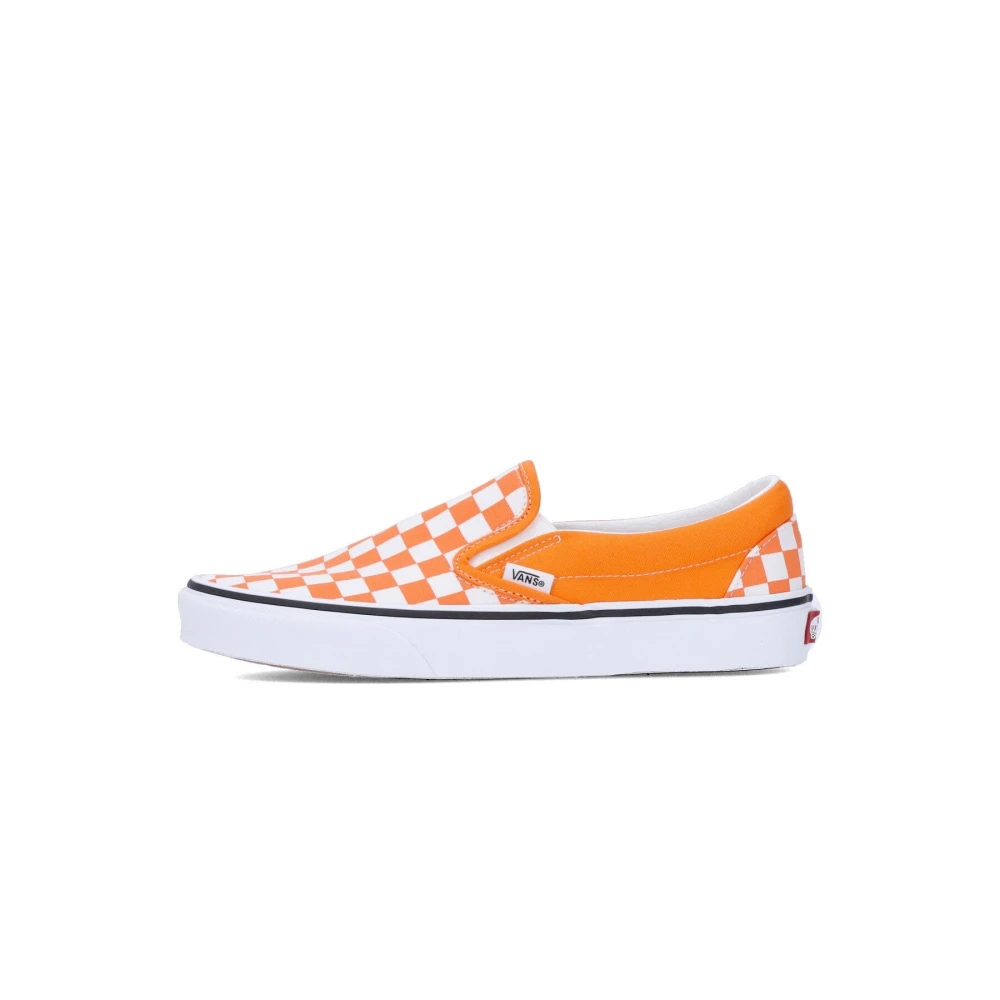 Vans Klassieke Slip-On Checkerboard Sneakers Orange Heren