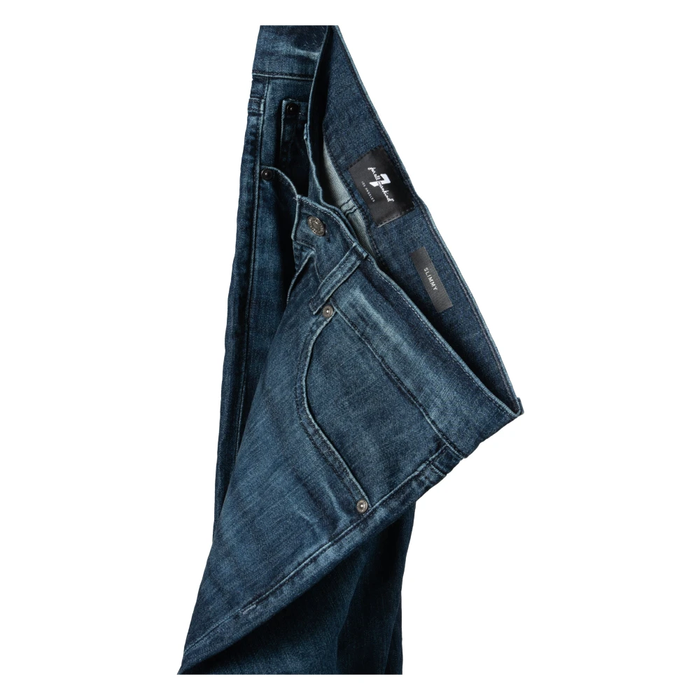 7 For All Mankind Tijdloze Slimmy Fit Jeans Blue Heren