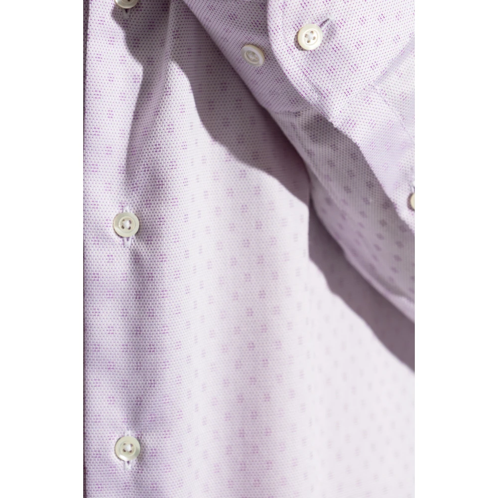 Emporio Armani Katoenen overhemd Purple Heren