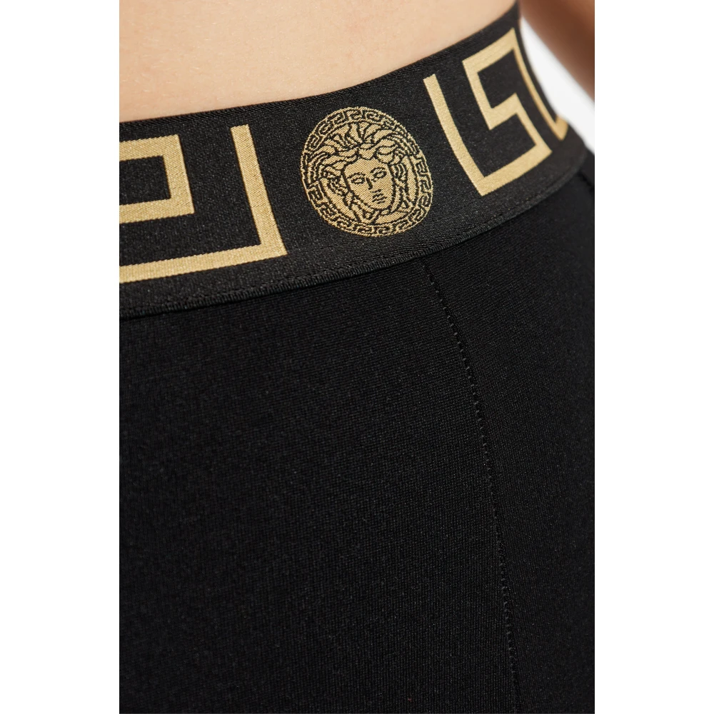 Versace Shorts met logo Black Dames