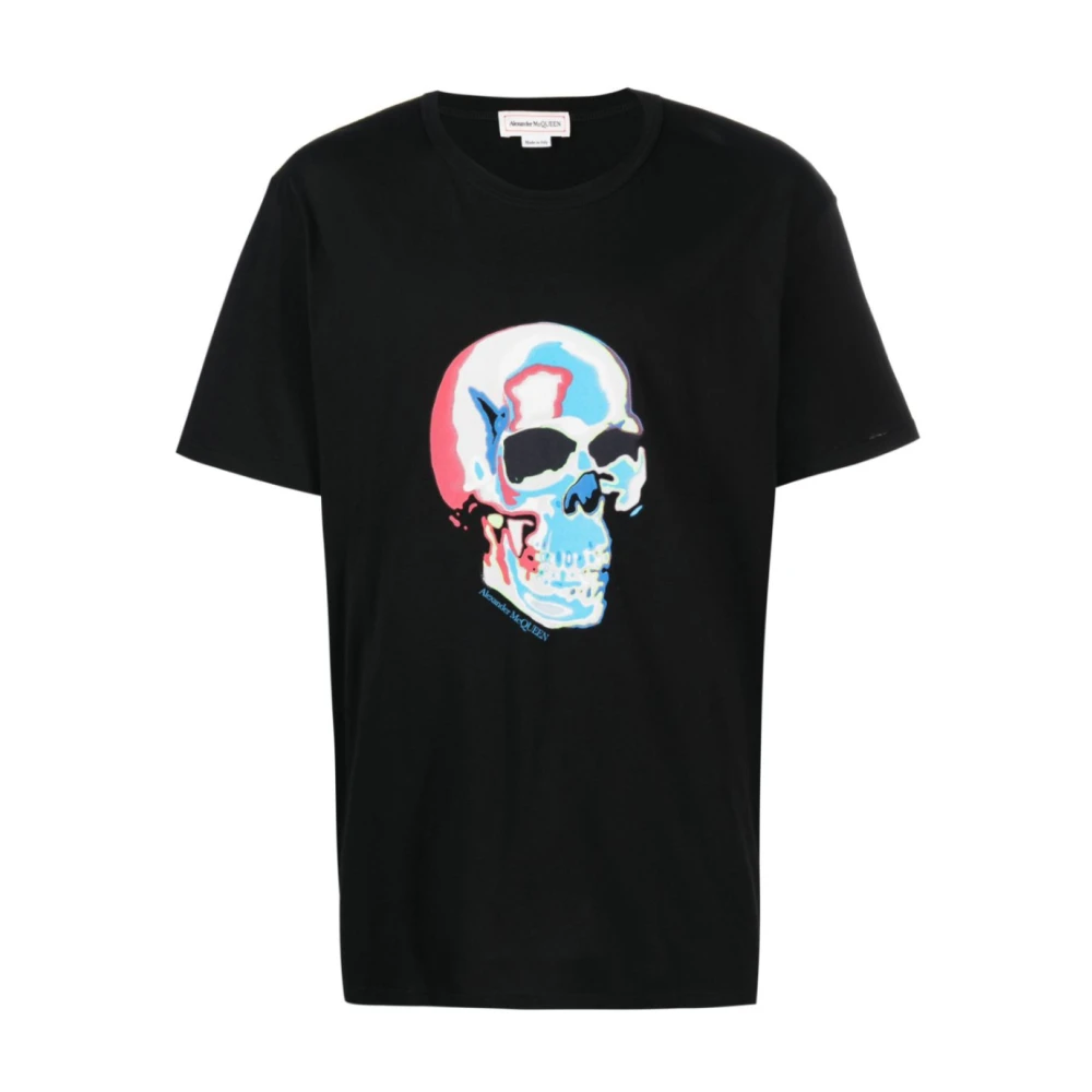 Alexander mcqueen Solarised Skull Logo T-shirt Black Heren