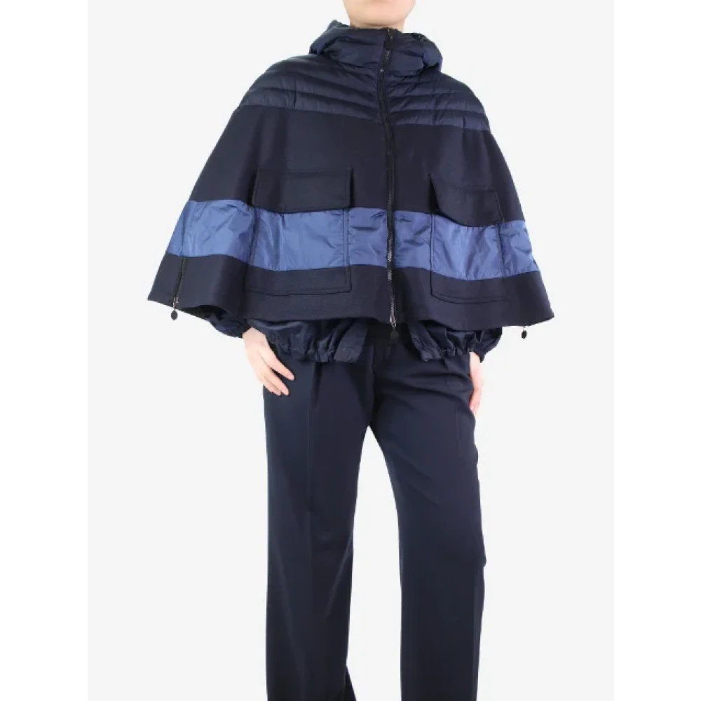 Moncler Pre-owned Fabric outerwear Blue Dames