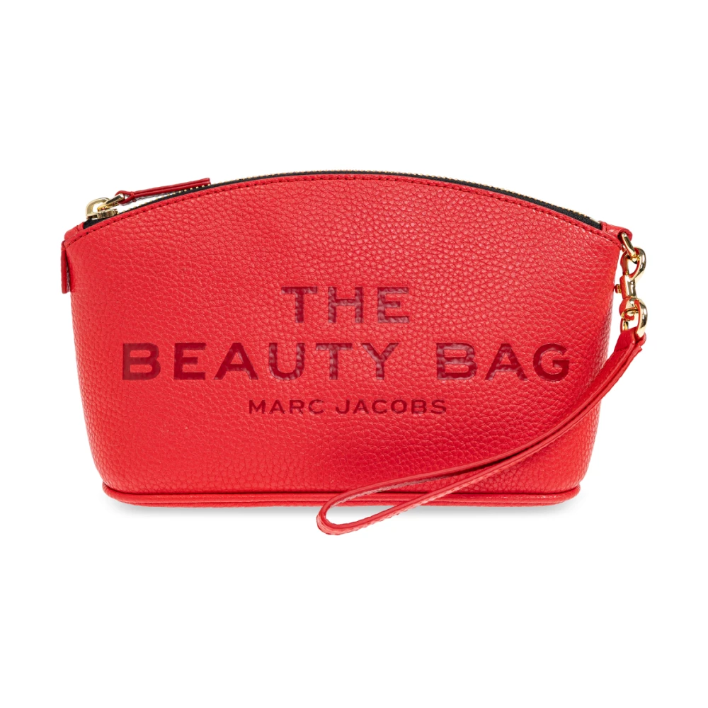Marc Jacobs Leren cosmetische tas Red Dames