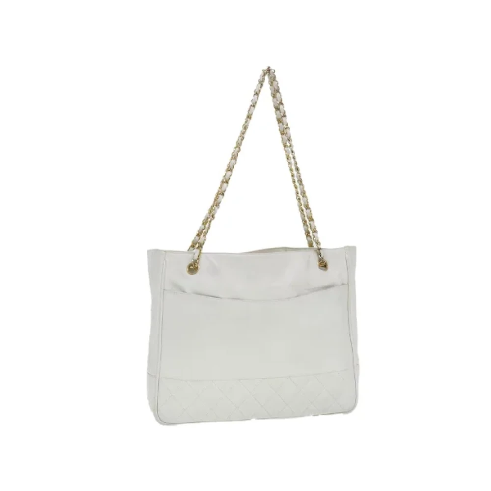 Chanel Vintage Pre-owned Canvas chanel-bags White Dames