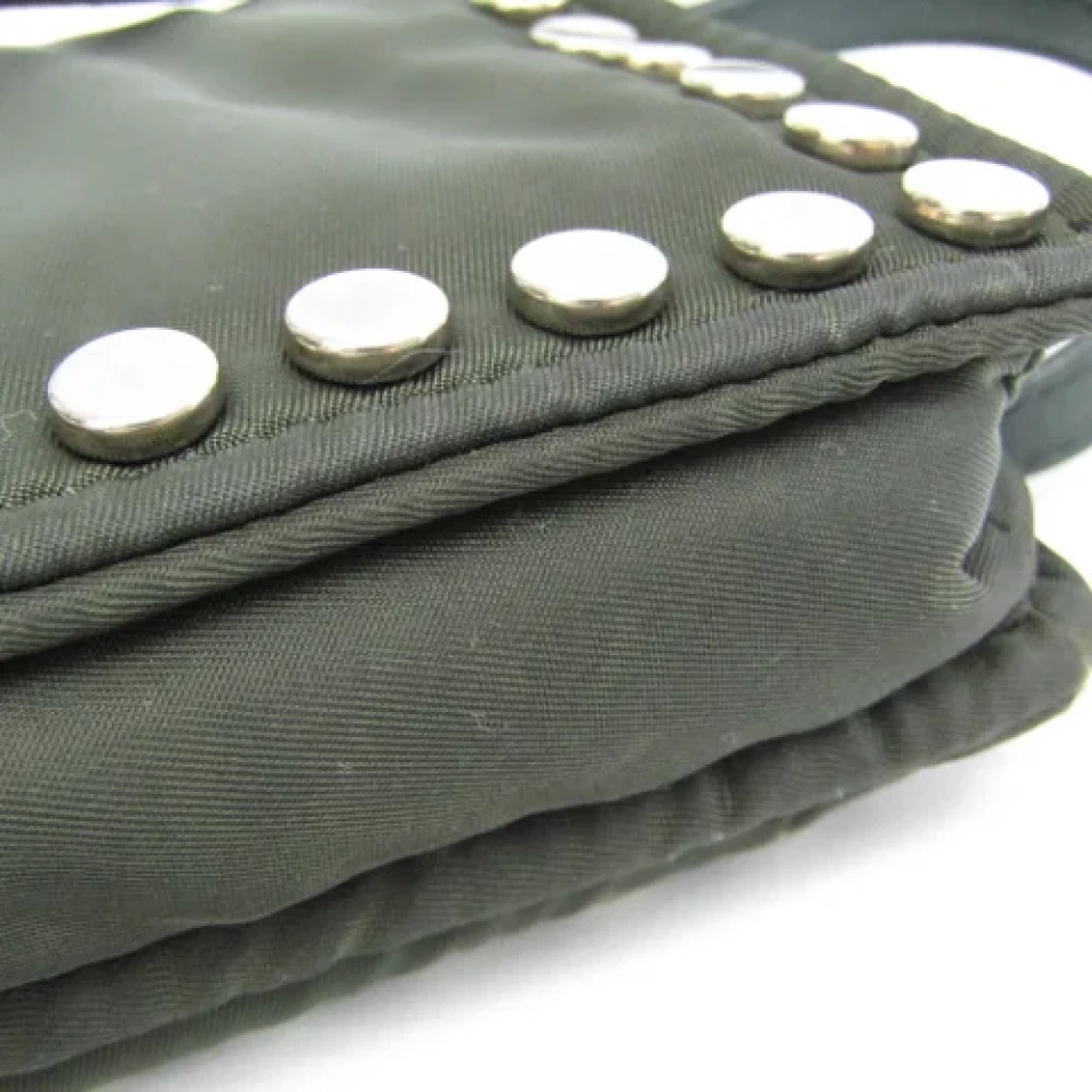 Prada Vintage Pre-owned Leather shoulder-bags Green Dames