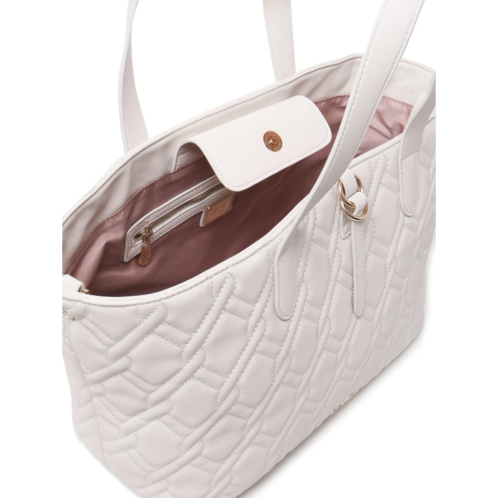 V73 Ecoleather Schoudertas met Gesp Sluiting White Dames