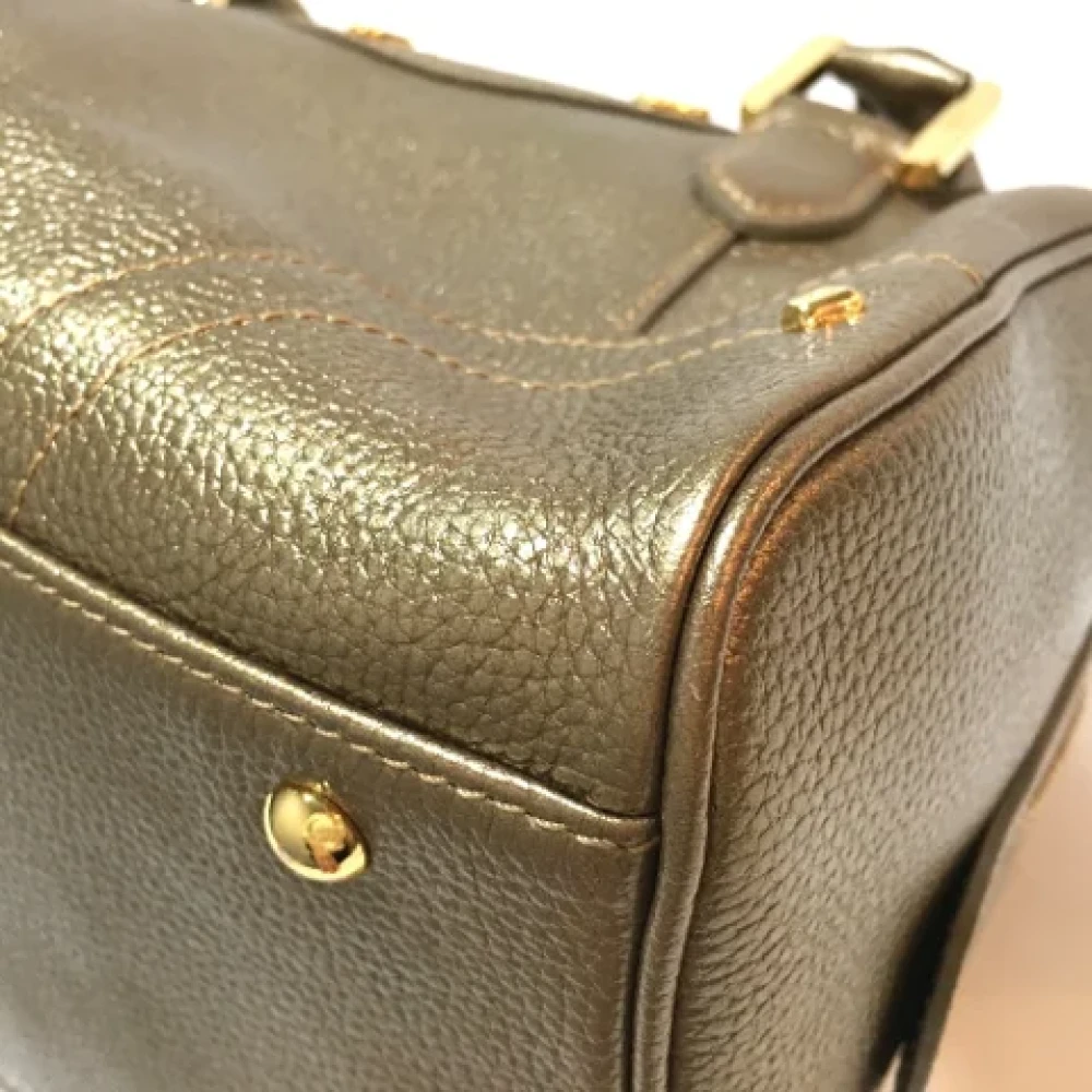 MCM Pre-owned Leather handbags Yellow Dames