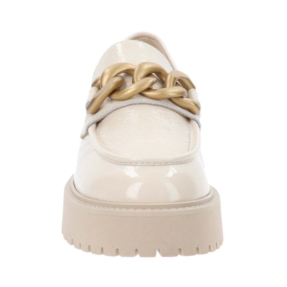 Nerogiardini Leren Dames Mocassins Beige Dames