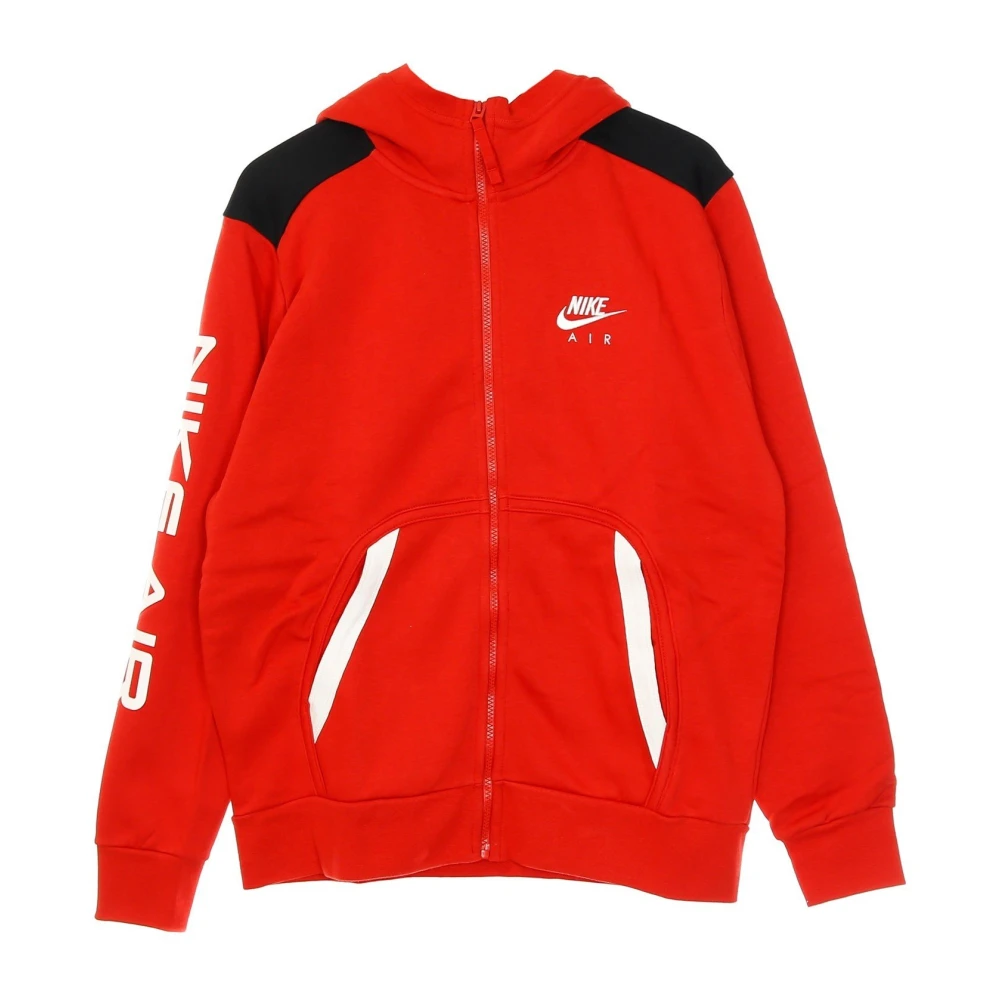 Nike Sports Air Hoodie Zip Sweater Red Heren