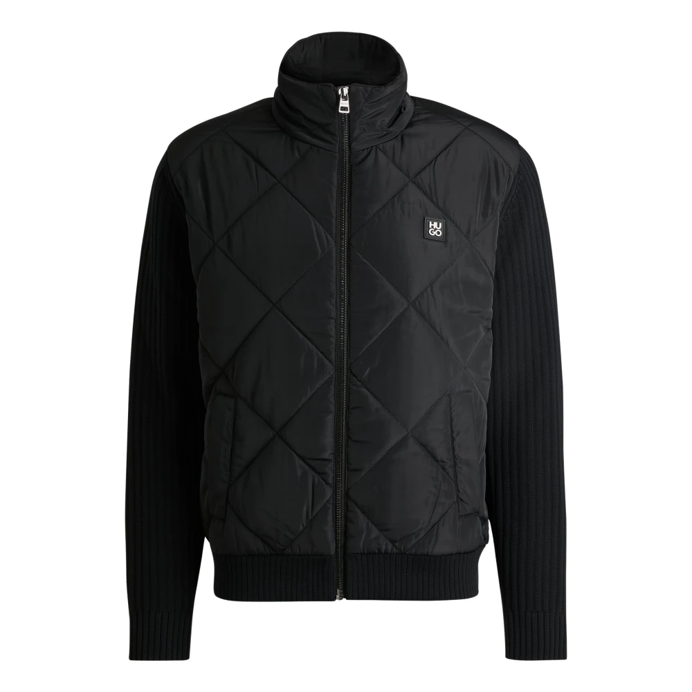 Hugo Boss Stijlvolle Cardigan voor Mannen Black Heren