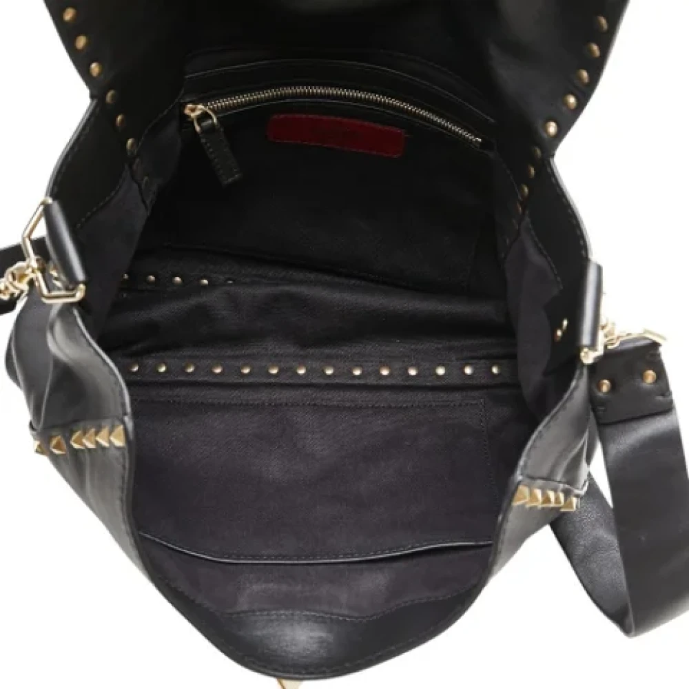 Valentino Vintage Pre-owned Leather shoulder-bags Black Dames