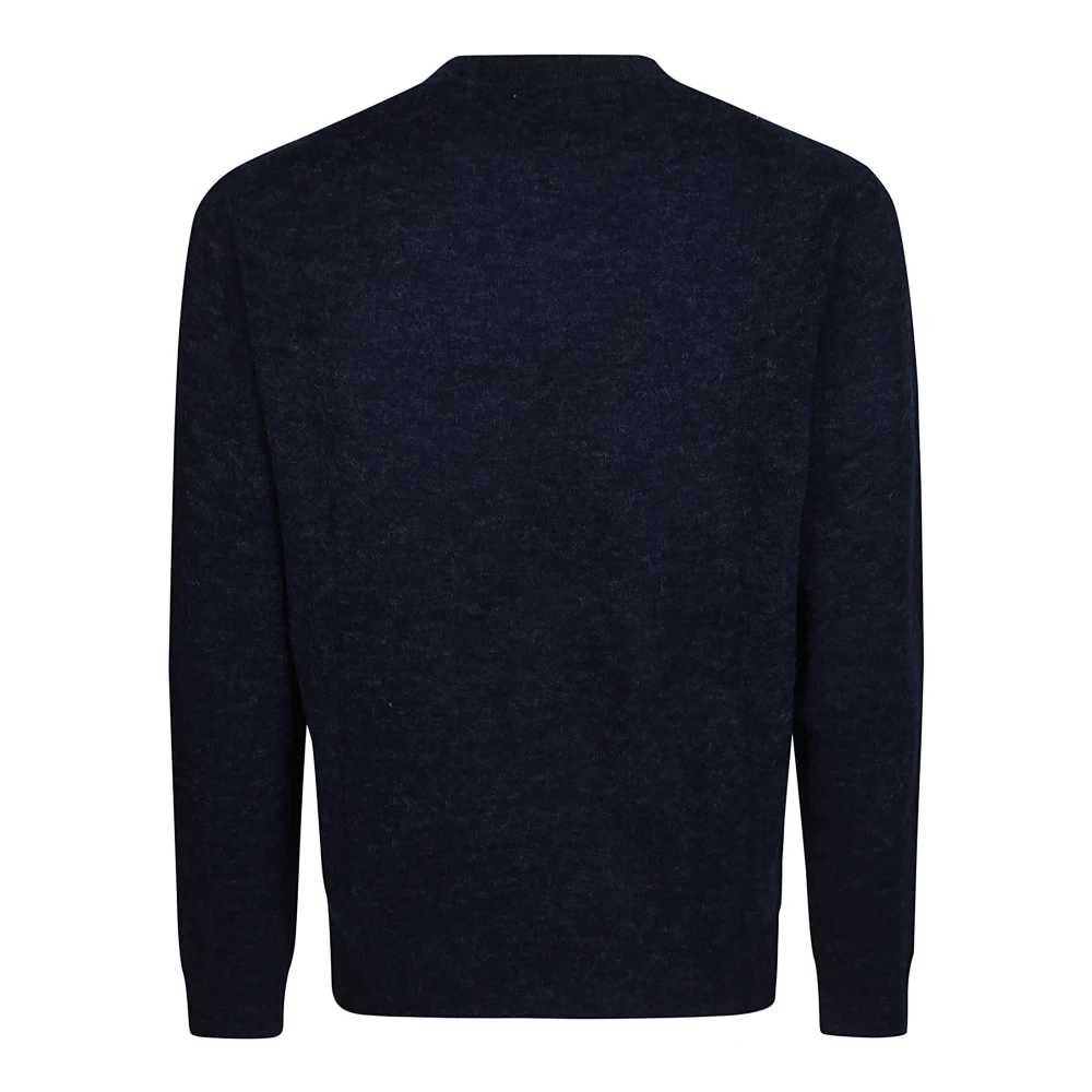 Sun68 Alpaca Solid Ronde Trui Blue Heren
