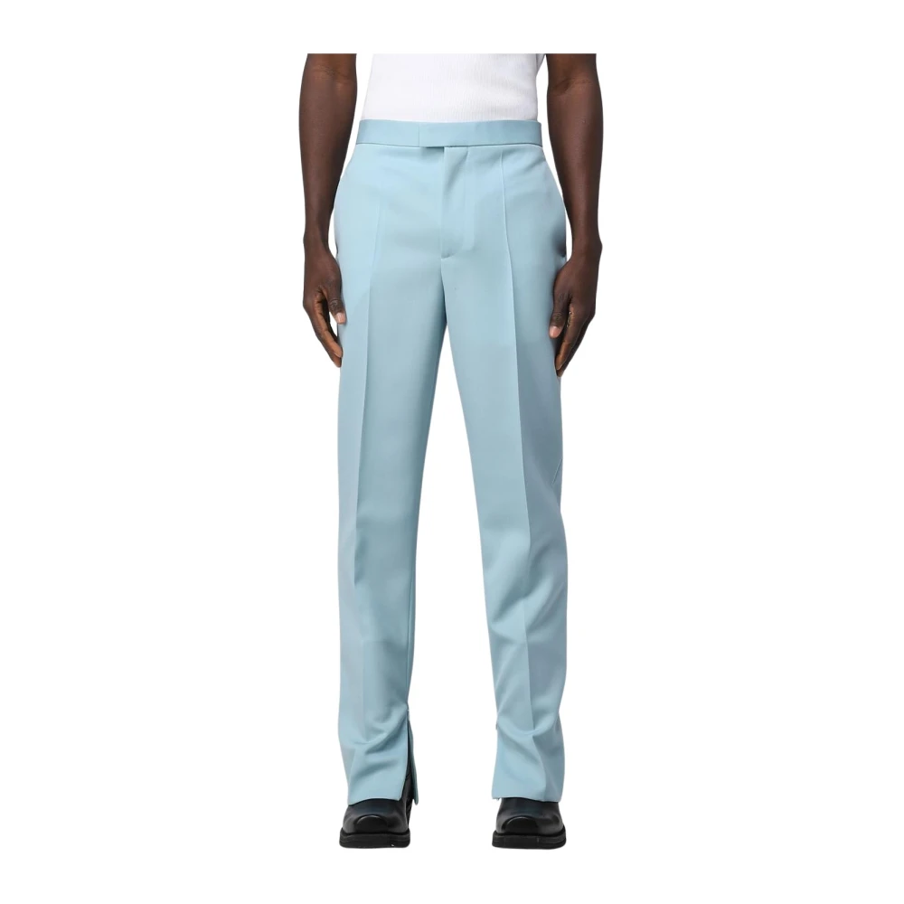 Bottega Veneta Men's Blue Tailored Fit Straight Leg Trousers