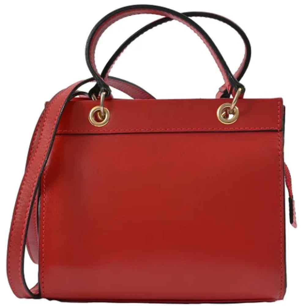 Celine Vintage Pre-owned Leather celine-bags Red Dames