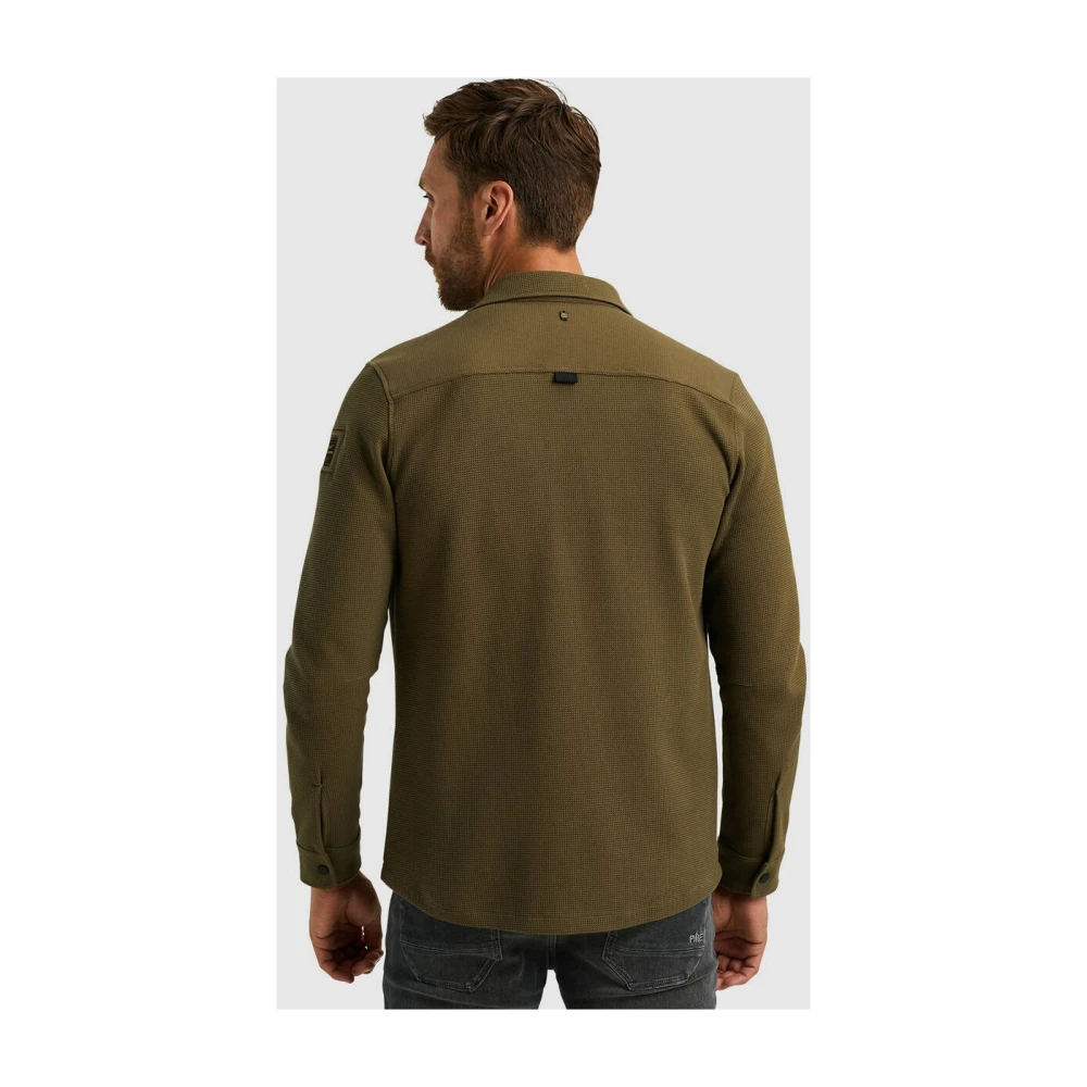 PME Legend Waffle Double Fabric Overshirt Green Heren