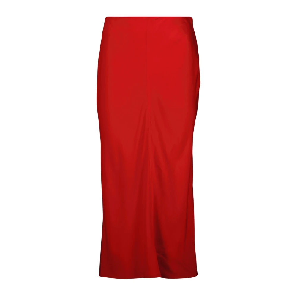 Ami Paris Women's Red Midi Skirts, Xs, Midi Straight Skirt