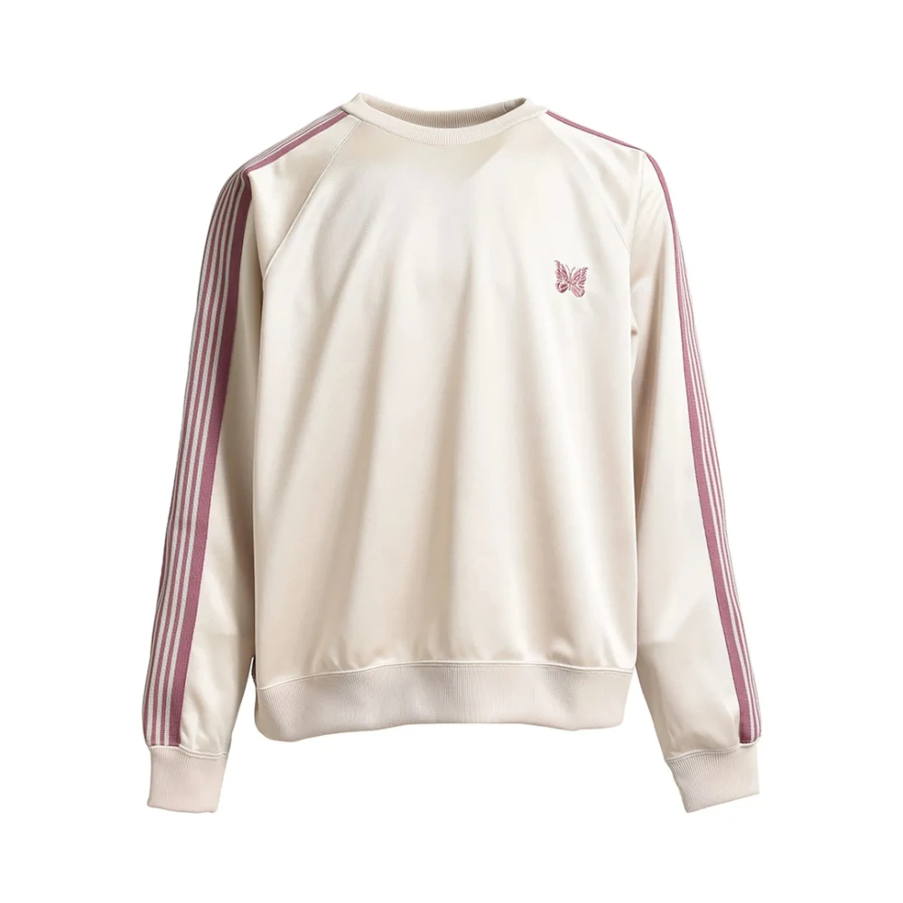 Needles Ivory White Crew Neck Sweater Beige Heren