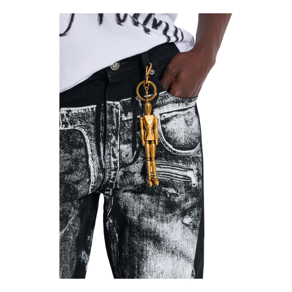 Balmain Messing paspop sleutelhanger Yellow Dames