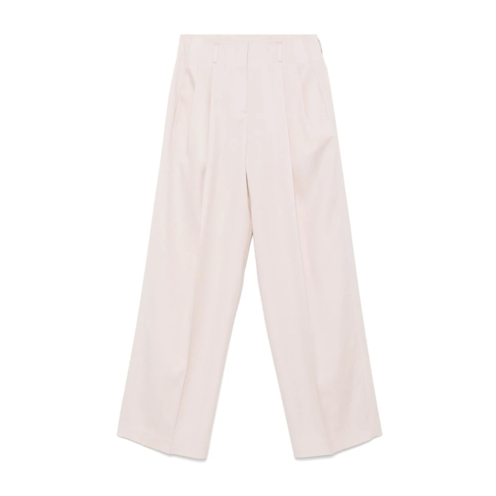 Golden Goose Women's Pink Flavia Wide Leg Trousers Light - Wide Trousers - S - Trousers