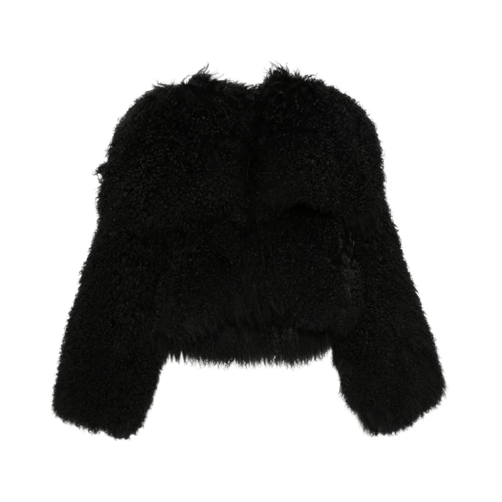 The Attico Coats Black - Female - Faux Fur & Shearling Jackets - Black - S - Jackets