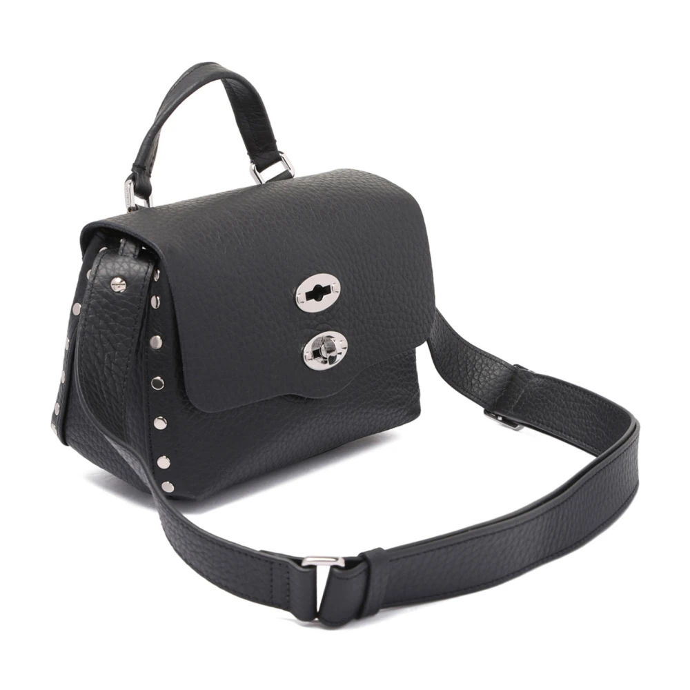 Zanellato Zwarte Mini Tas met Dollar Print Black Dames