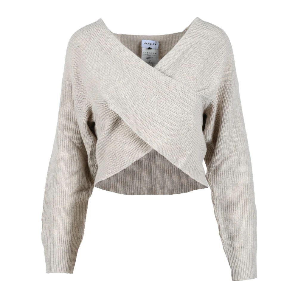 Marella Sportieve Gebreide Trui Beige Dames