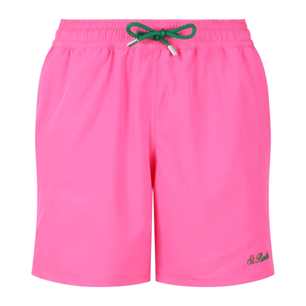 MC2 Saint Barth Stretch Zwemshort Regular Fit Elastische Tailleband Pink Heren